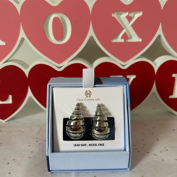 New House of Harlow Hollowed Out Teardrop Earrings Elegant Chic ❤️💝❤️ - Picture 3 of 6